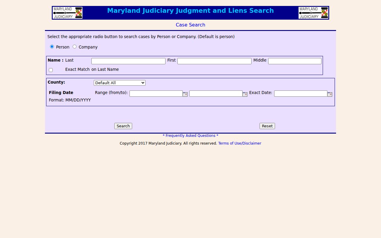 Bowie public records Judgment and Liens person or company search